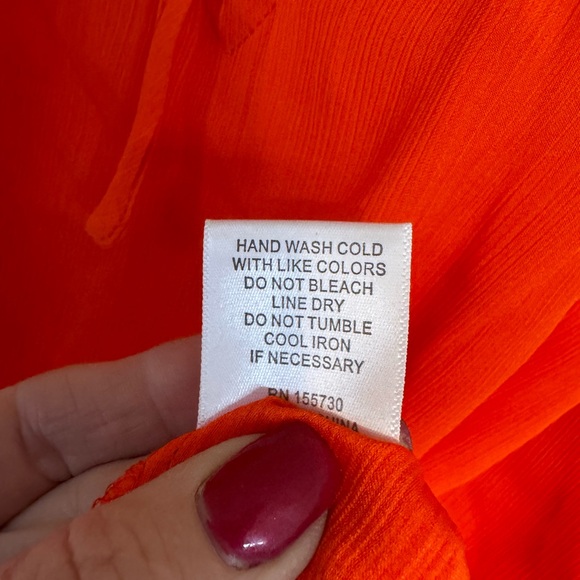 NWT  Rose & Olive Vibrant Orange Top  PLUS:  1X     #I - Picture 7 of 9